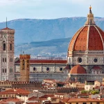 FLORENCE in Italy with the great dome of the Cathedral