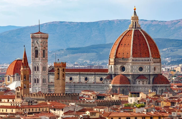 FLORENCE in Italy with the great dome of the Cathedral