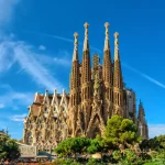 Nativity facade of Sagrada Familia cathedral in Barcelona