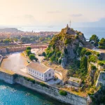 Panoramic view of Kerkyra, capital of Corfu island, Greece