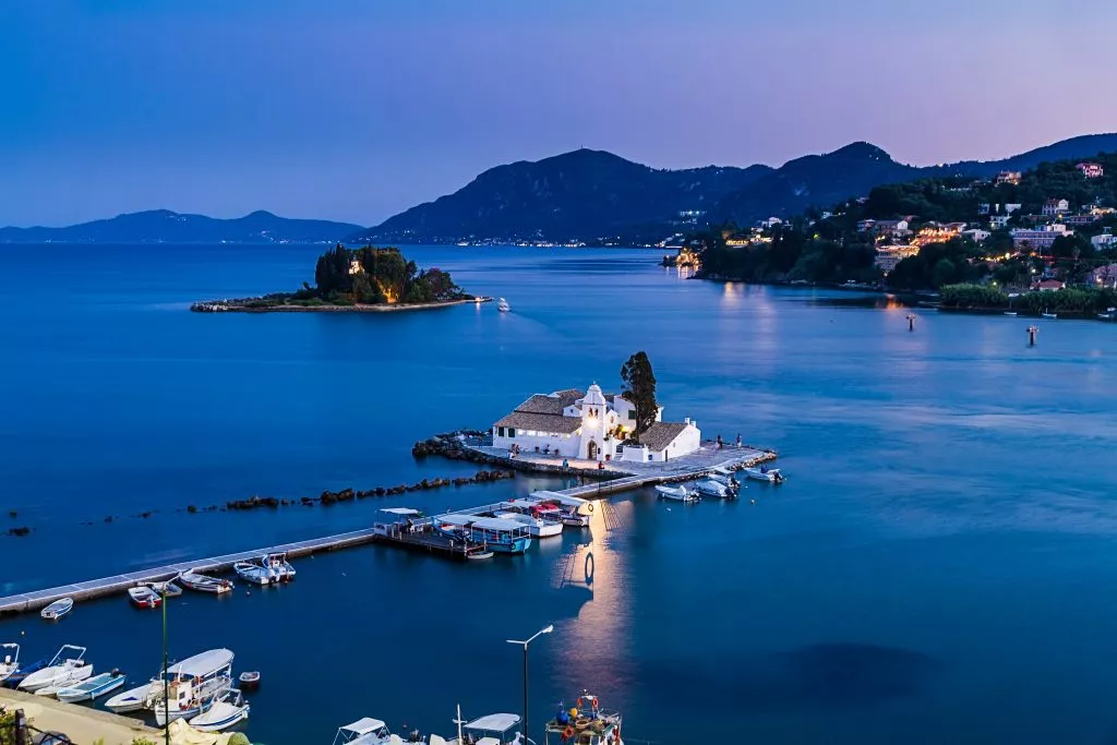 Pontikonisi in Corfu island, Greece